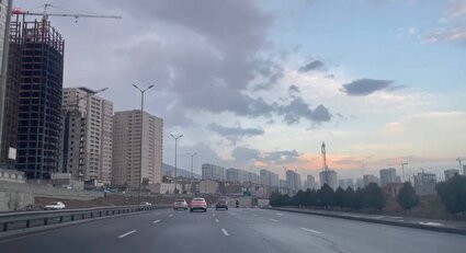 آسمان تهران پس از ساعت ها بارش/فیلم اختصاصی