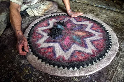 هنر فراموش‌شده نمدمالی /تصاویر