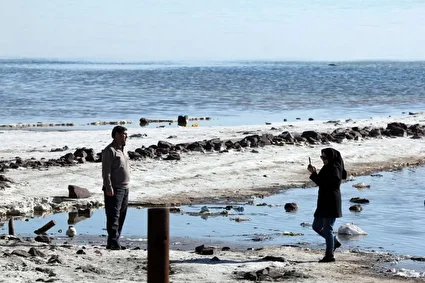 دریاچه ارومیه روی موج بارش‌ها بالا آمد /تصاویر