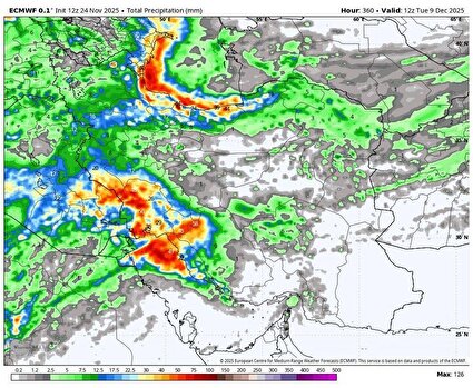 زمان فعالیت سامانه بارشی جدید